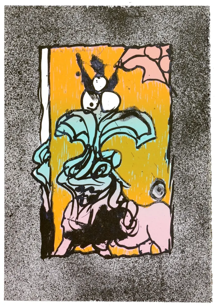 Lithograph Alechinsky - Boeuf gros sel