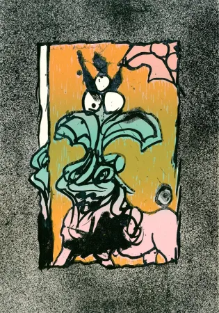 Lithograph Alechinsky - Boeuf gros sel