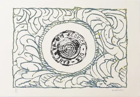 Lithograph Alechinsky - Bouche d'eau