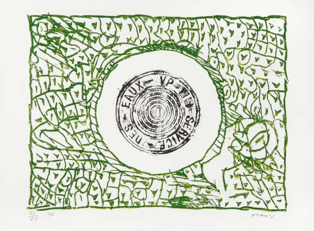 Lithograph Alechinsky - Bouche d'eau I 