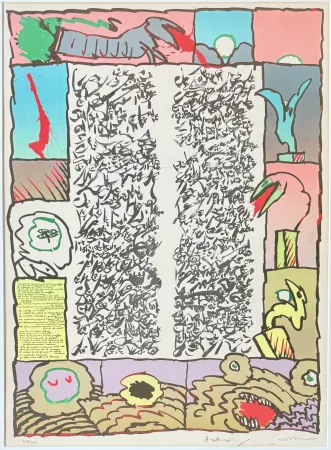 Lithograph Alechinsky - Brassée sismographique