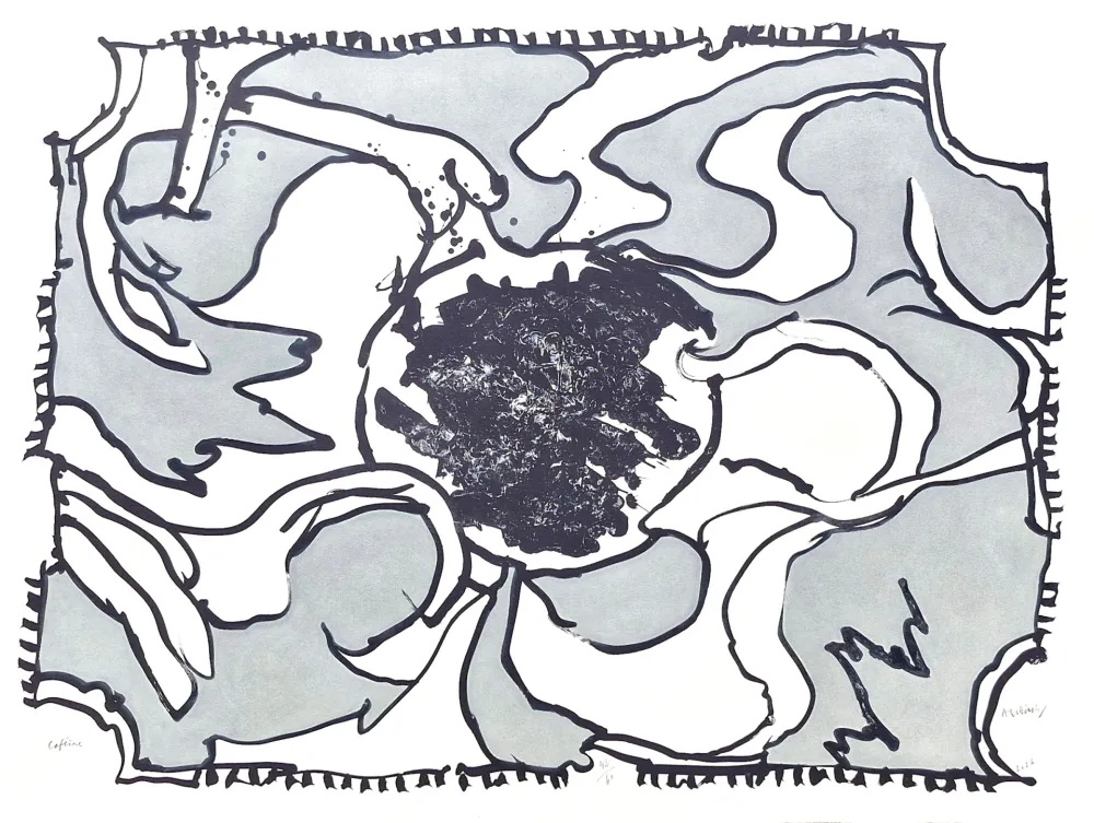 Lithograph Alechinsky - Caféine