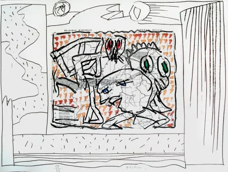 Etching Alechinsky - Carte