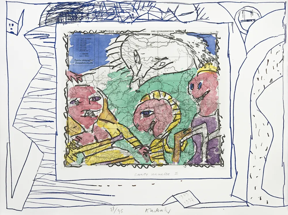 Etching Alechinsky - Carte mise à jour I