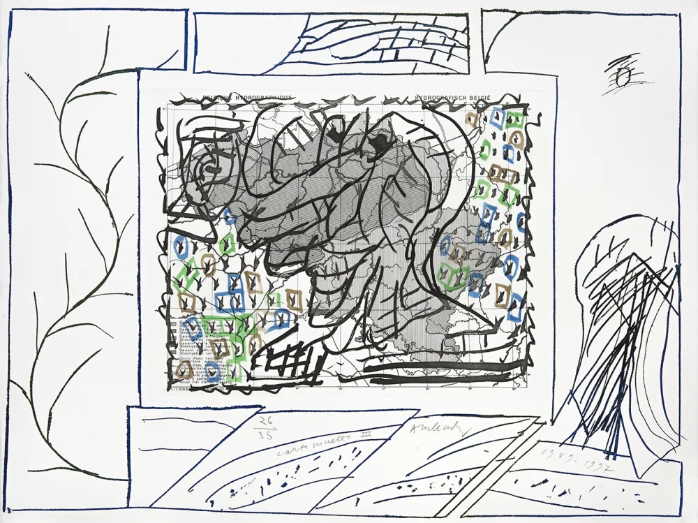 Etching Alechinsky - Carte mise à jour III