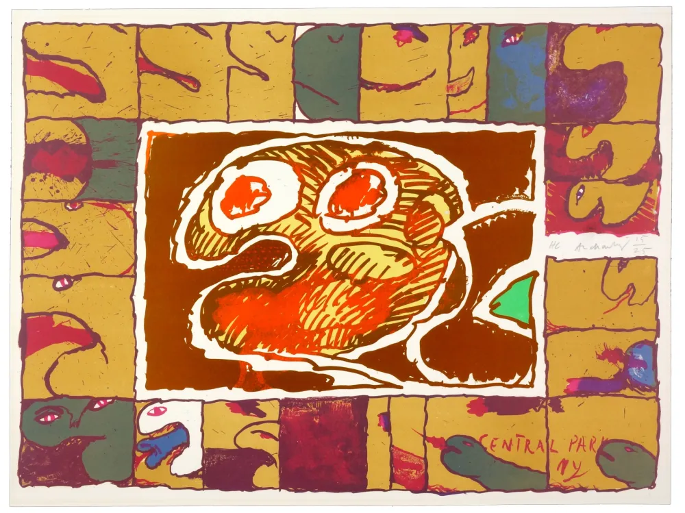 Lithograph Alechinsky - Central Park