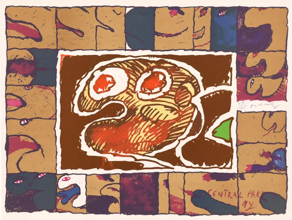 Lithograph Alechinsky - Central Park