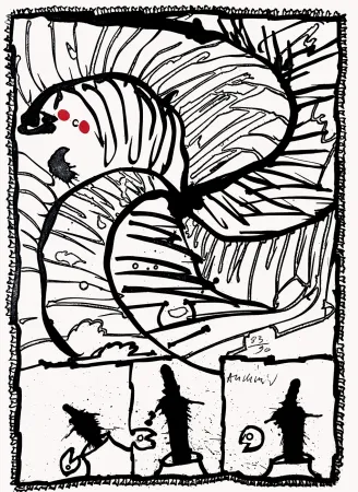 Engraving Alechinsky - Centrifuge