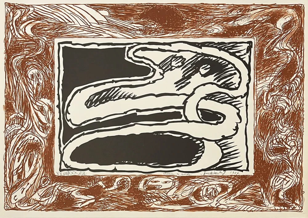 Lithograph Alechinsky - Chemin de ronde