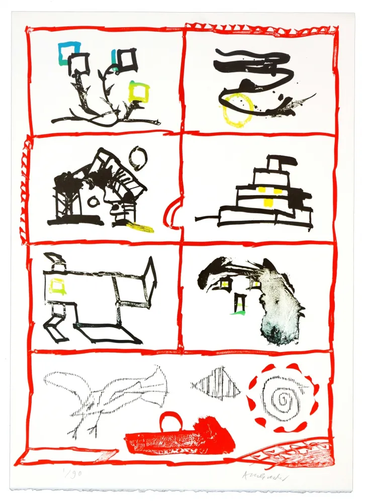 Lithograph Alechinsky - Cherbourg