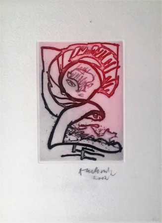 Lithograph Alechinsky - Cingrichat ou le Miroir Félin 