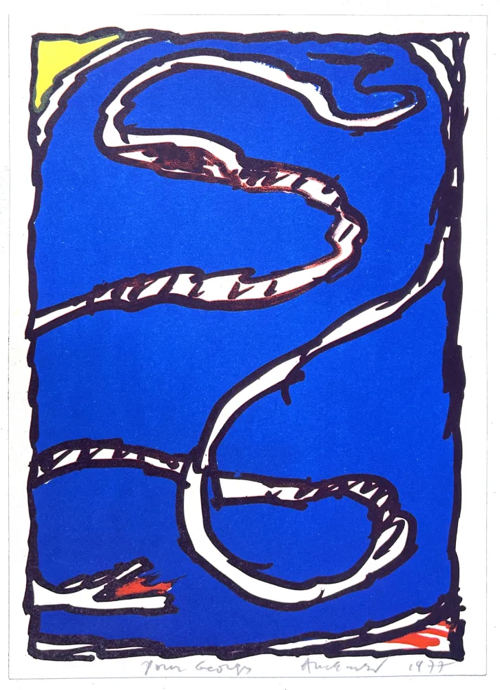 Lithograph Alechinsky - Coin jaune