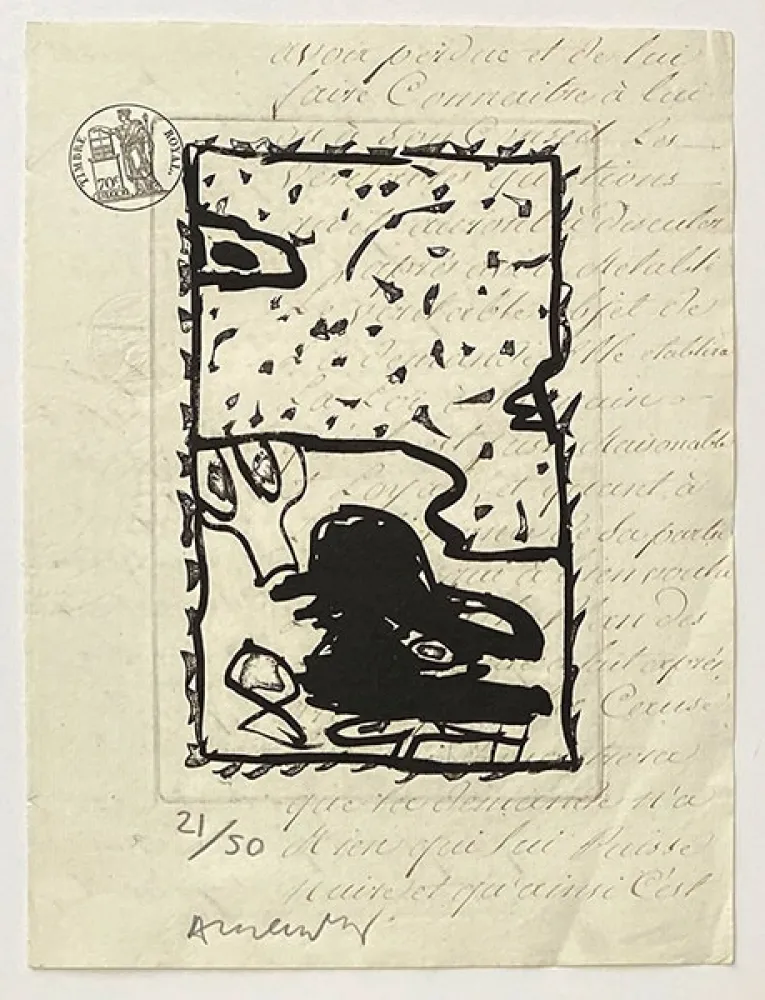 Etching Alechinsky - Composition