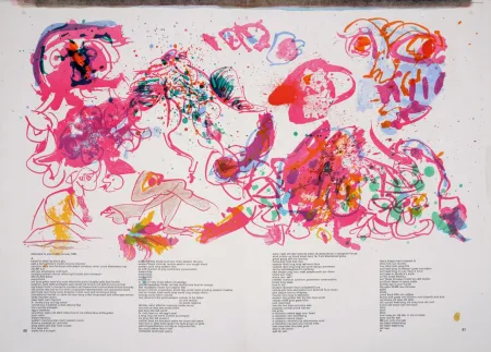 Lithograph Alechinsky - Composition - One Cent life, 1964