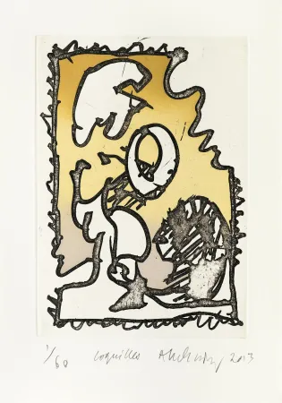 Etching Alechinsky - Coquilles