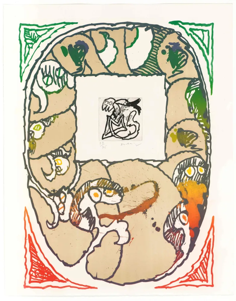 Lithograph Alechinsky - Coup de pattes