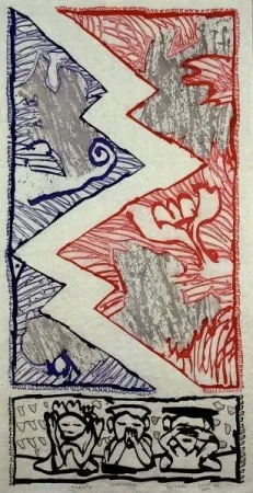 Etching Alechinsky - Court-circuit