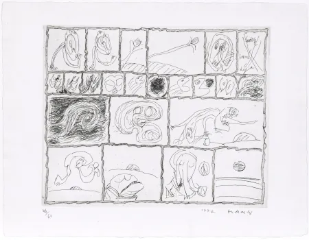 Engraving Alechinsky - Cuivre barré déjà