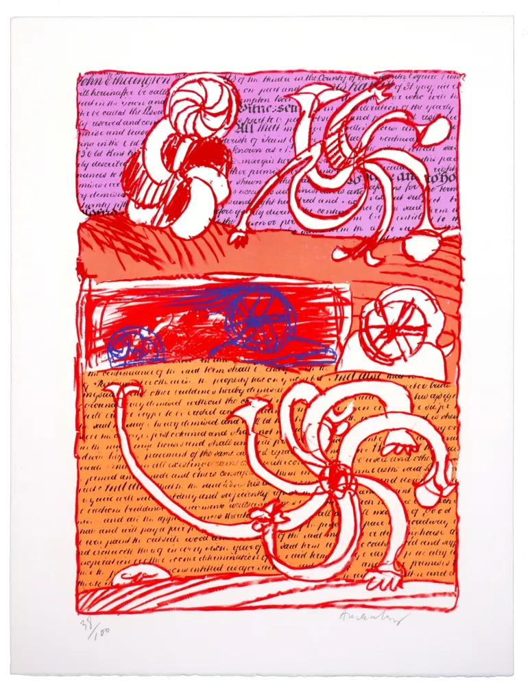 Lithograph Alechinsky - Cursive