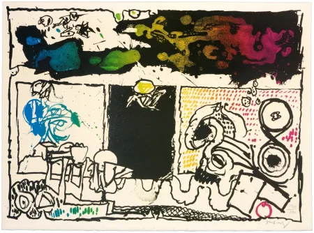 Lithograph Alechinsky - Découverte de l'acide (acte I)