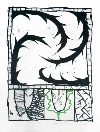 Etching Alechinsky - Défense naturelle
