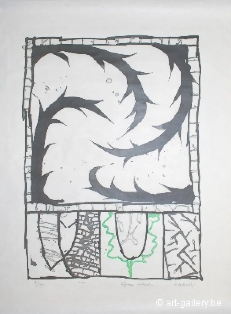 Etching Alechinsky - Défense naturelle