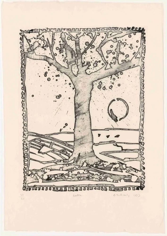 Engraving Alechinsky - Delta
