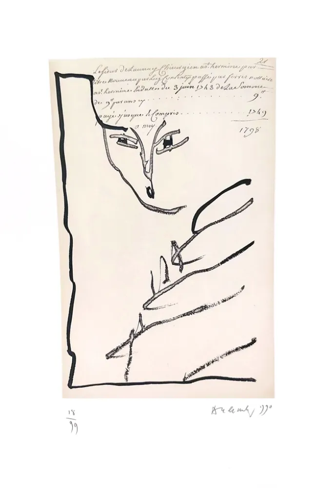 Etching And Aquatint Alechinsky - Devant notaire