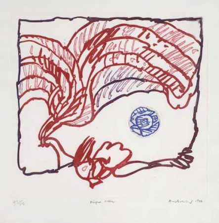 Etching Alechinsky - Disque bleu