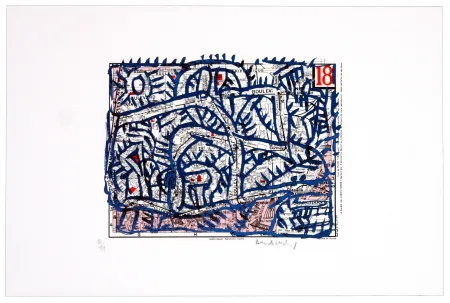 Lithograph Alechinsky - Dix-huitème arrondissement (Paris)