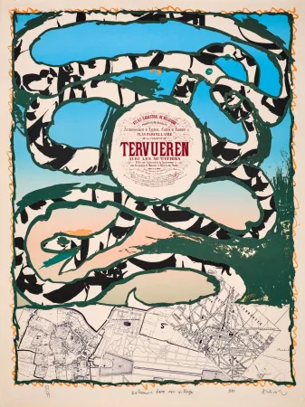 Lithograph Alechinsky - Dotremont dans son village