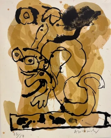 Lithograph Alechinsky - Drogonnade