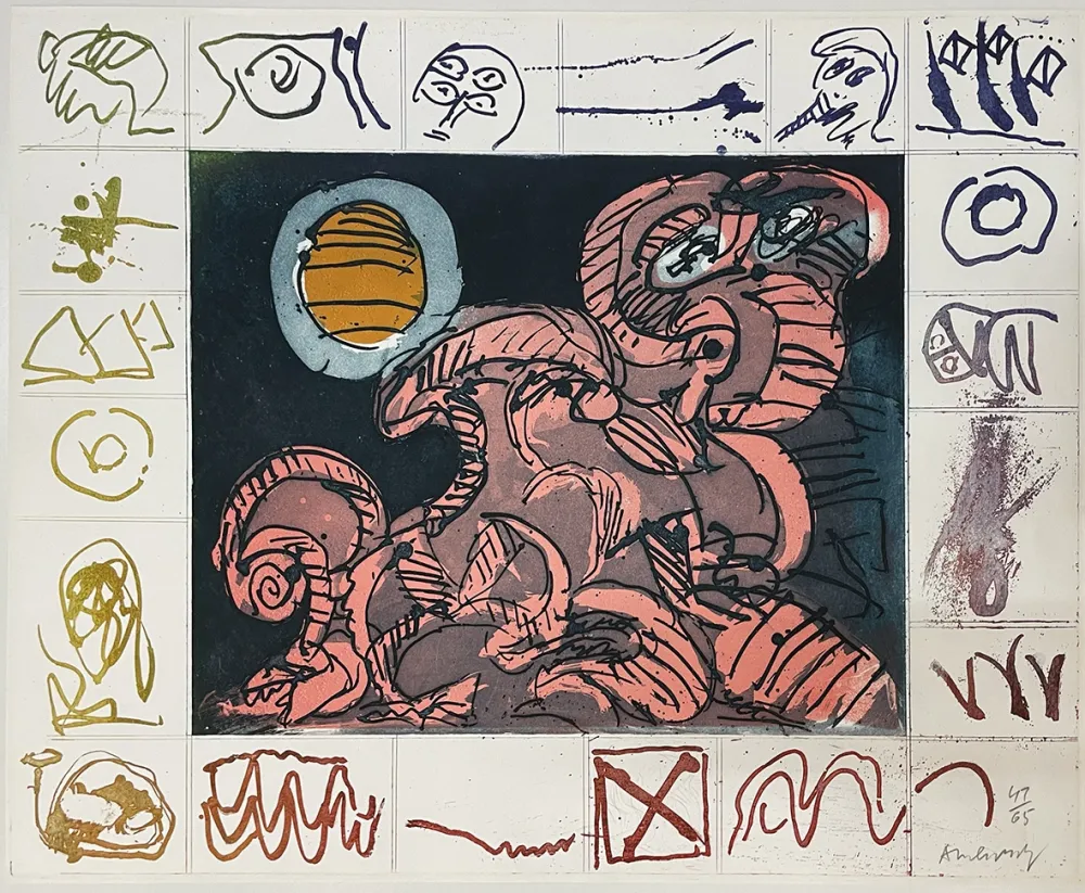 Etching And Aquatint Alechinsky - Droit de regard