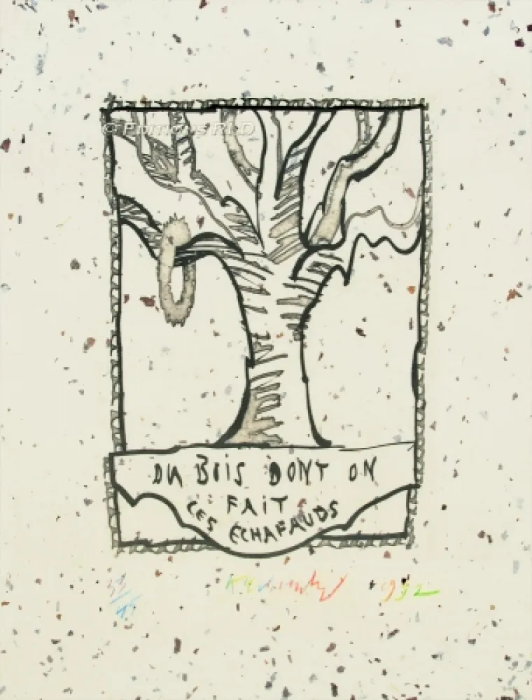 Etching And Aquatint Alechinsky - Du bois dont on fait les échafauds