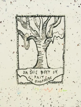 Etching And Aquatint Alechinsky - Du bois dont on fait les échafauds