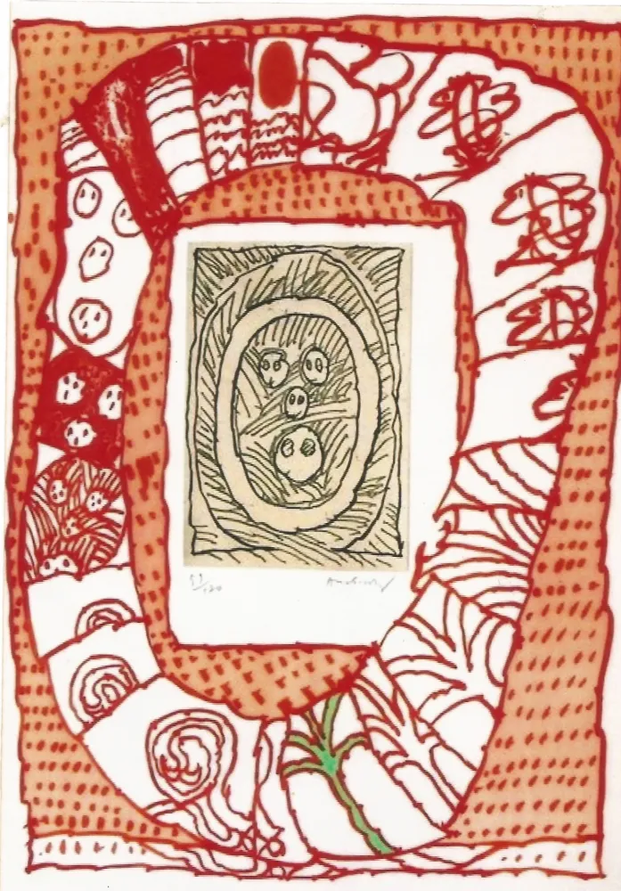 Etching Alechinsky - Dusseldorf