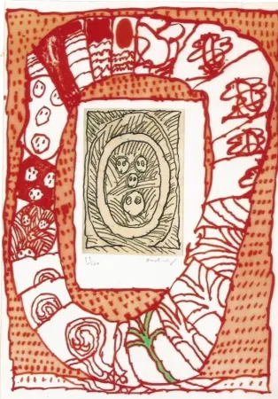 Etching Alechinsky - Dusseldorf