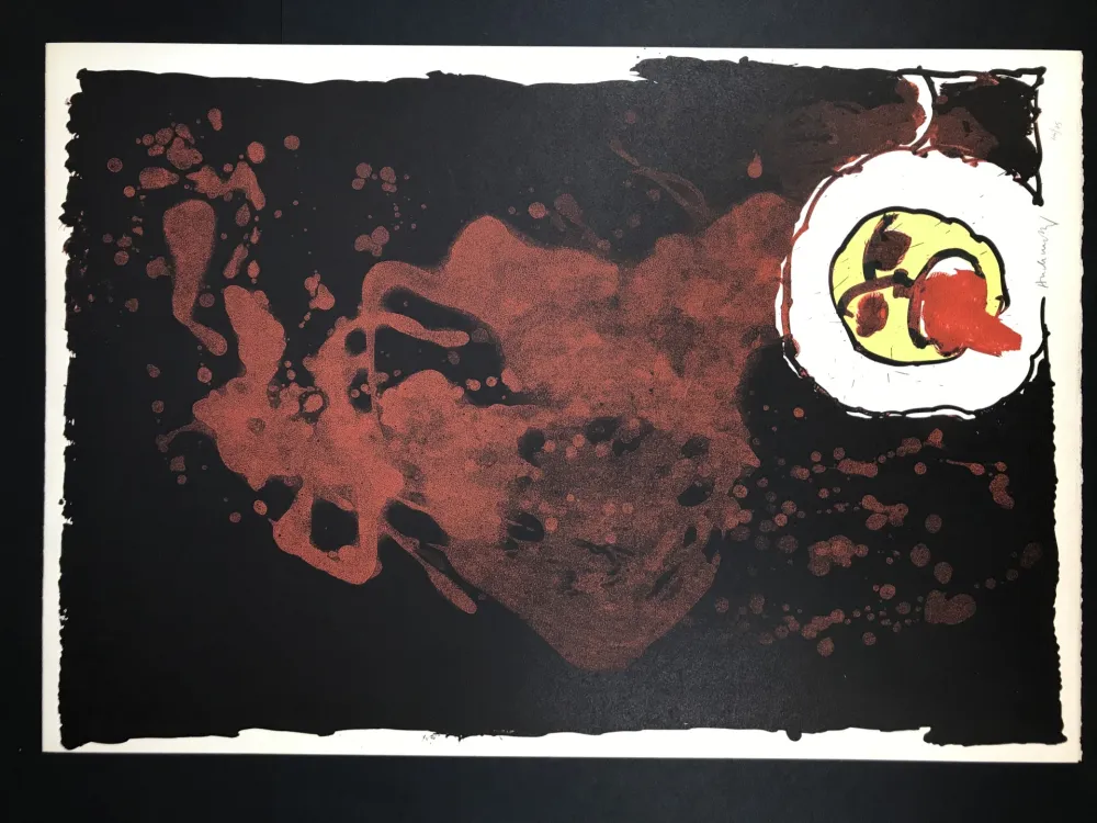 Lithograph Alechinsky - Edgar (le tireur de langue)