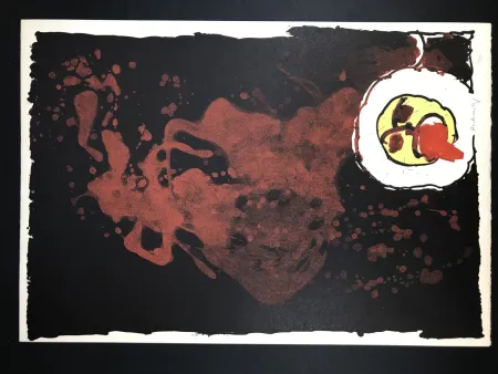 Lithograph Alechinsky - Edgar (le tireur de langue)