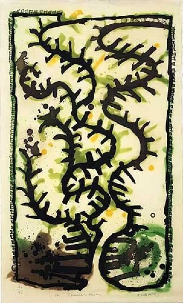 Etching Alechinsky - Eleonora's garden