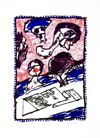 Lithograph Alechinsky - En Pente douce