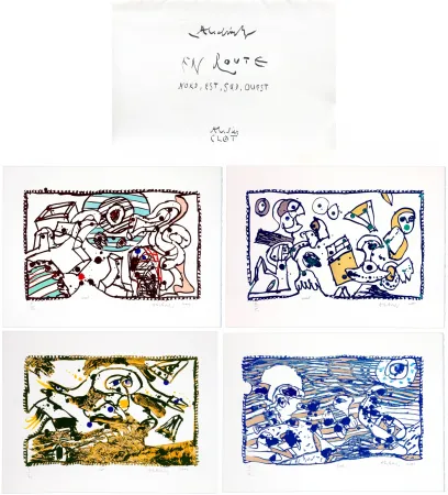 Lithograph Alechinsky - En route