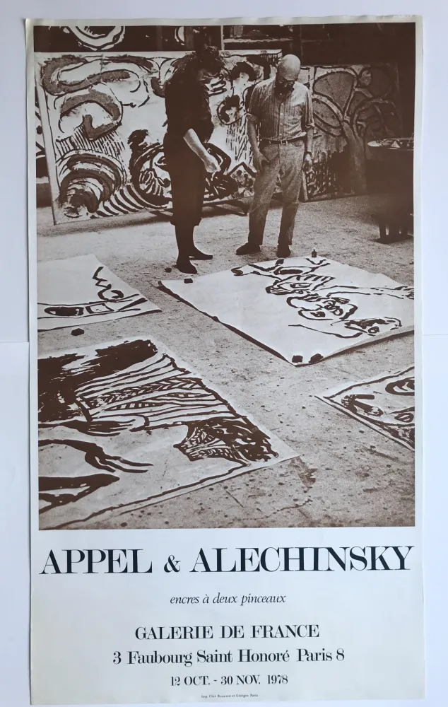 Poster Alechinsky - Encres à deux pinceaux / Galerie de France
