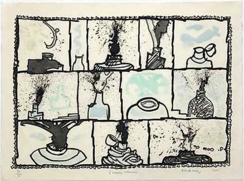 Etching Alechinsky - Encriers témoins