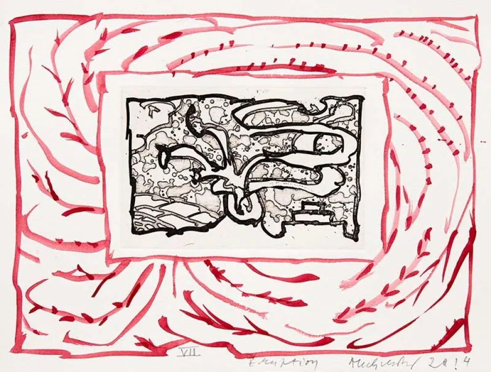Etching Alechinsky - Eruption