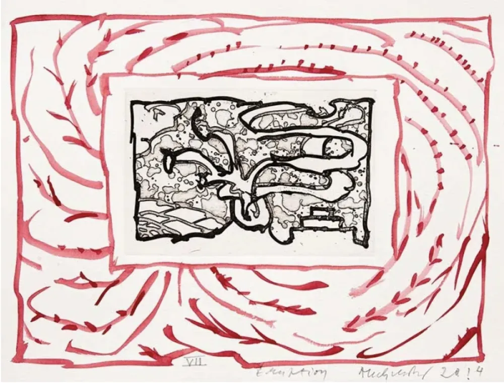 Etching Alechinsky - Eruption