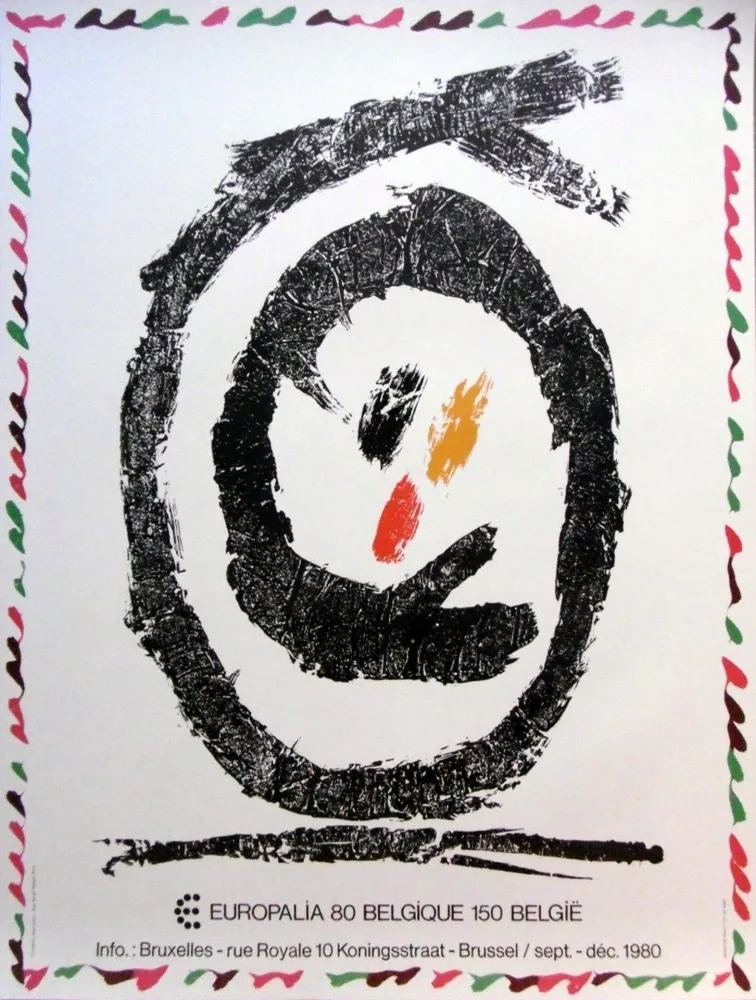 Lithograph Alechinsky - '' Europalia 80 ''