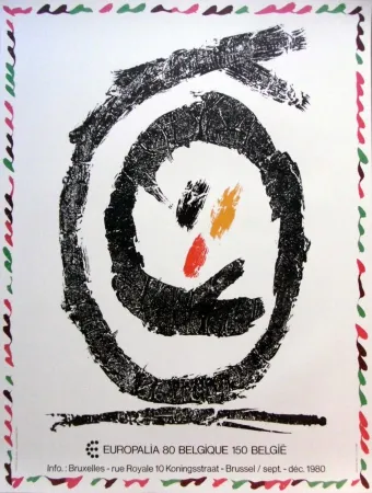 Lithograph Alechinsky - '' Europalia 80 ''