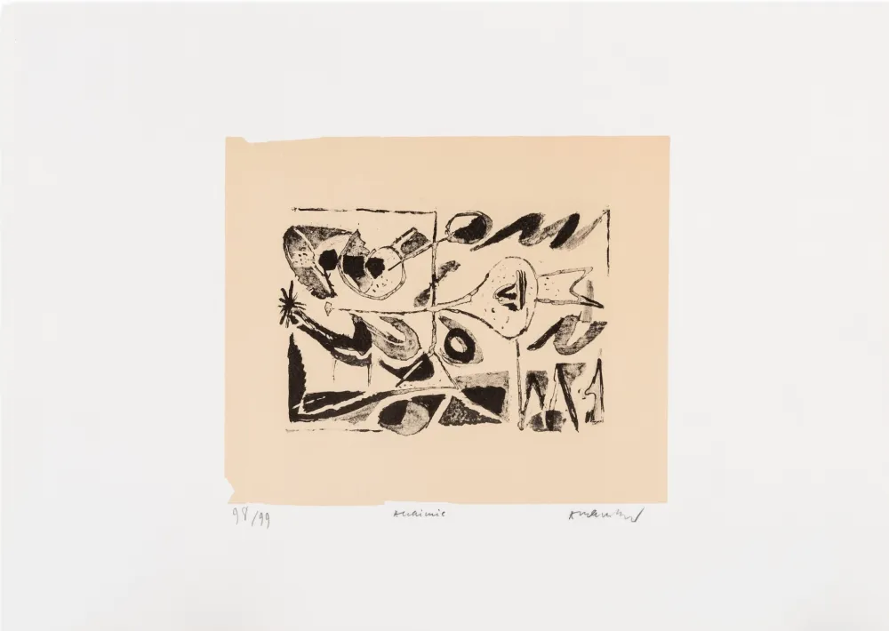 Lithograph Alechinsky - Expériences sans l'expérience 04