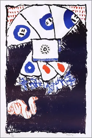 Lithograph Alechinsky - Fenêtre